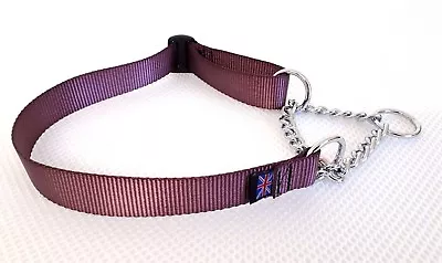 Wine Half Check/choke Training Dog Collar Large Adjustment Fits 14 -22 ~>#>)}} • £4.82